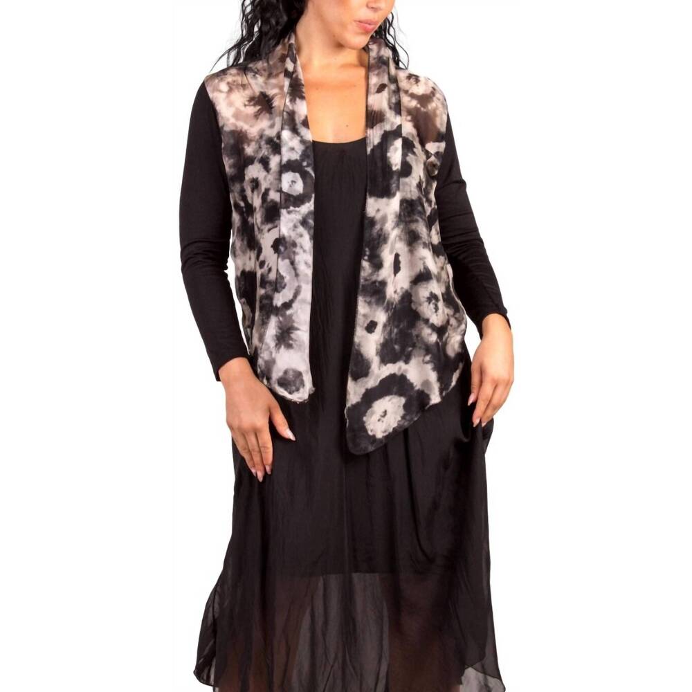 NEW GIGI MODA shoona tie dye cardigan in black